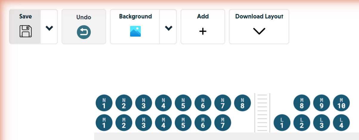 Full-screen Background mode showing the Add and Download Layout buttons in the toolbar